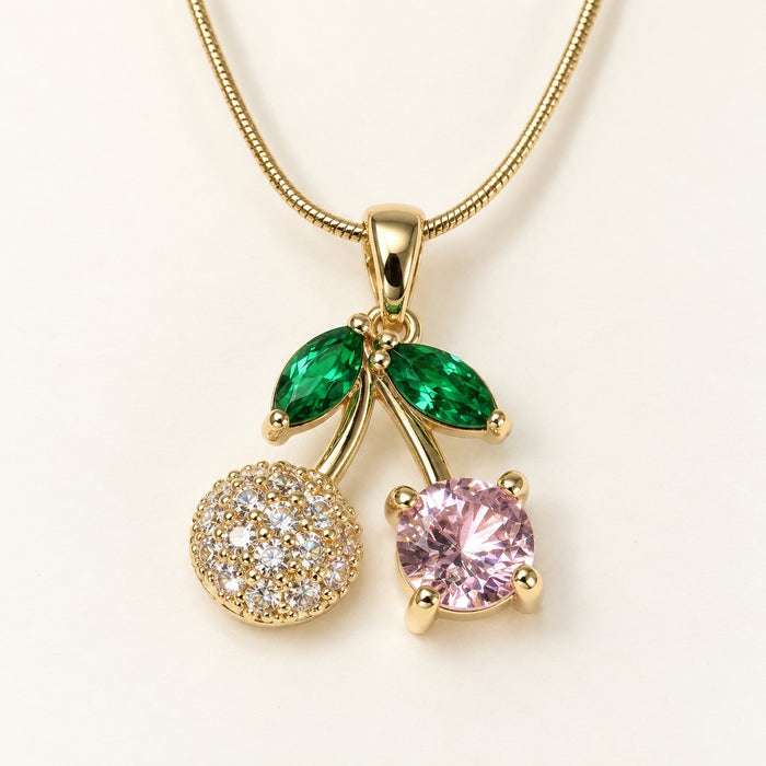 Crystal Cherry Necklace
