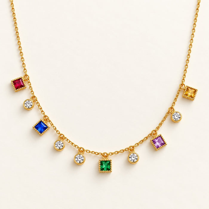 Gem Square Necklace