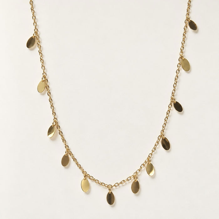 Golden Leaf Drops Necklace