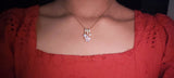 Diyah wearing the Flower Pearl Charm Necklace, her own photo