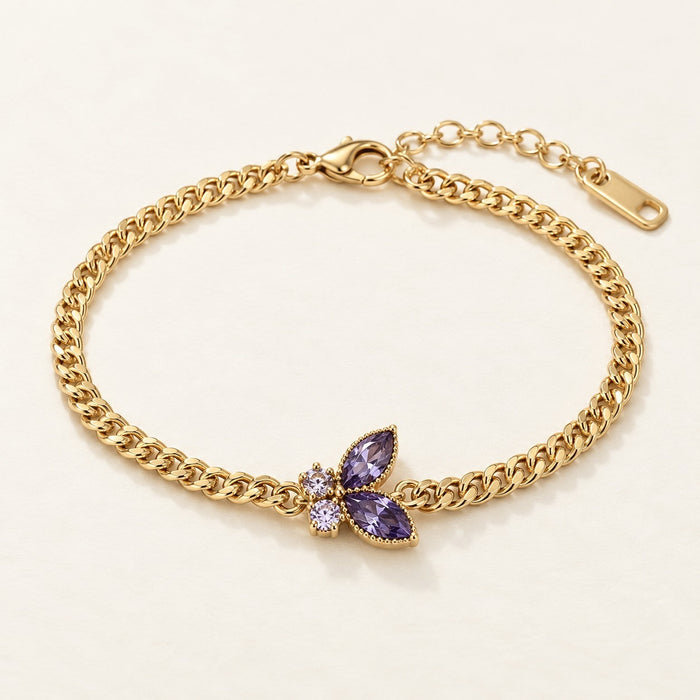 Violet Butterfly Bracelet
