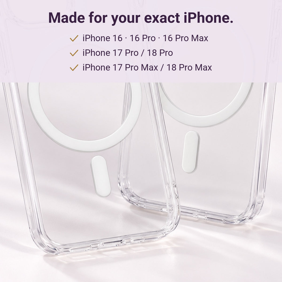 Clear MagSafe Luxury Case – fits your exact iPhone