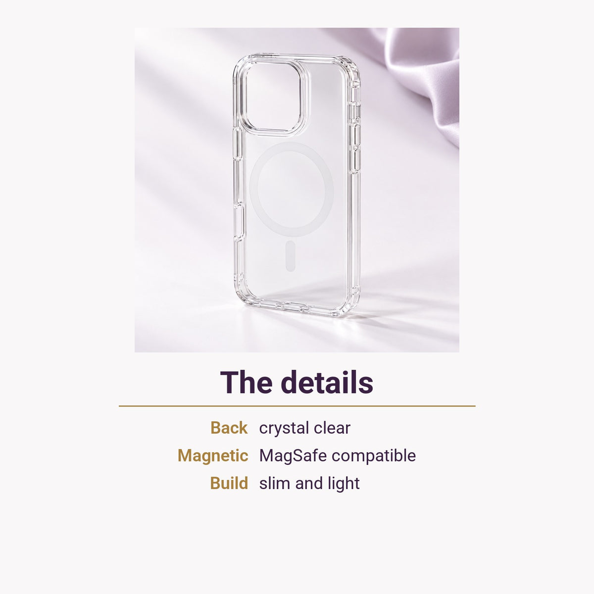 Clear Magnetic Case – the details