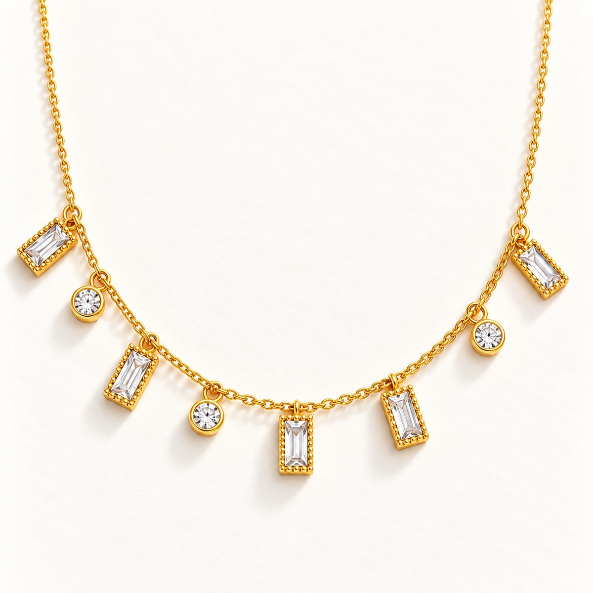 Crystal Baguette Necklace – product photo