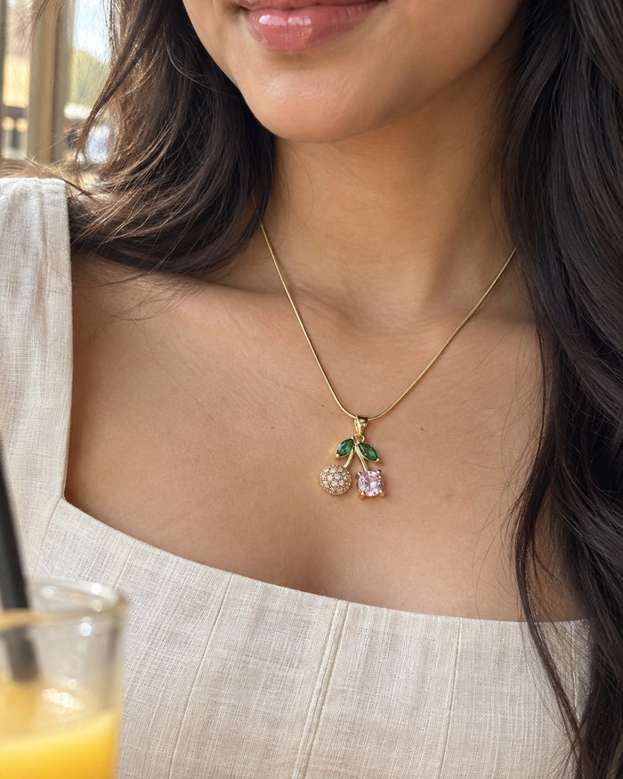 Crystal Cherry Necklace