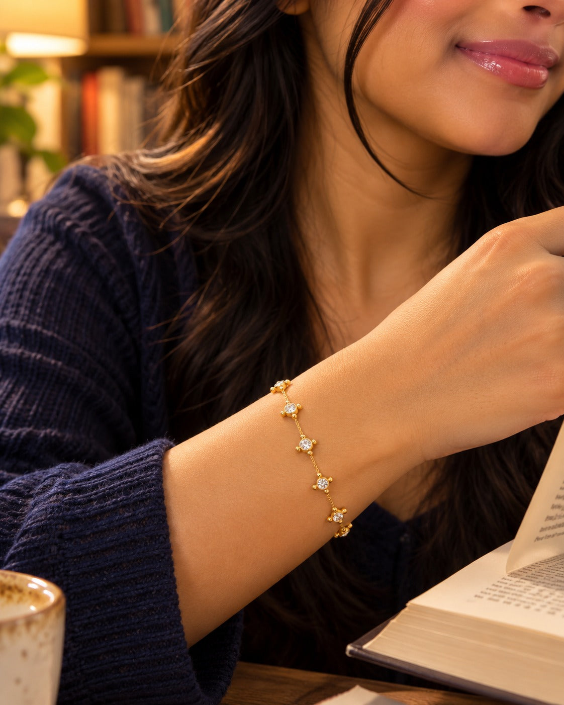 Crystal Dot Bracelet – worn