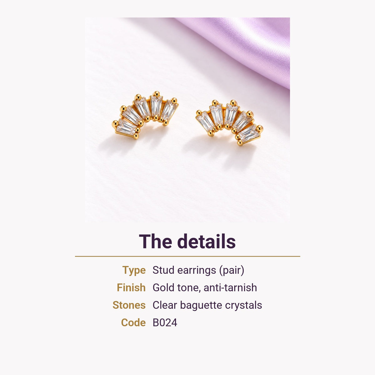 Crystal Fan Studs – the details