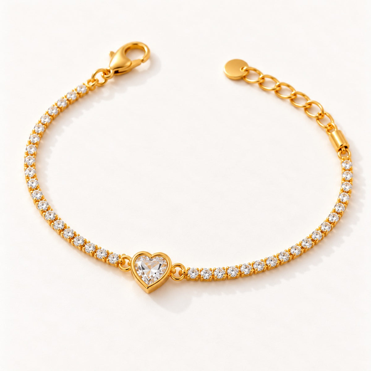 Crystal Heart Tennis Bracelet – product photo