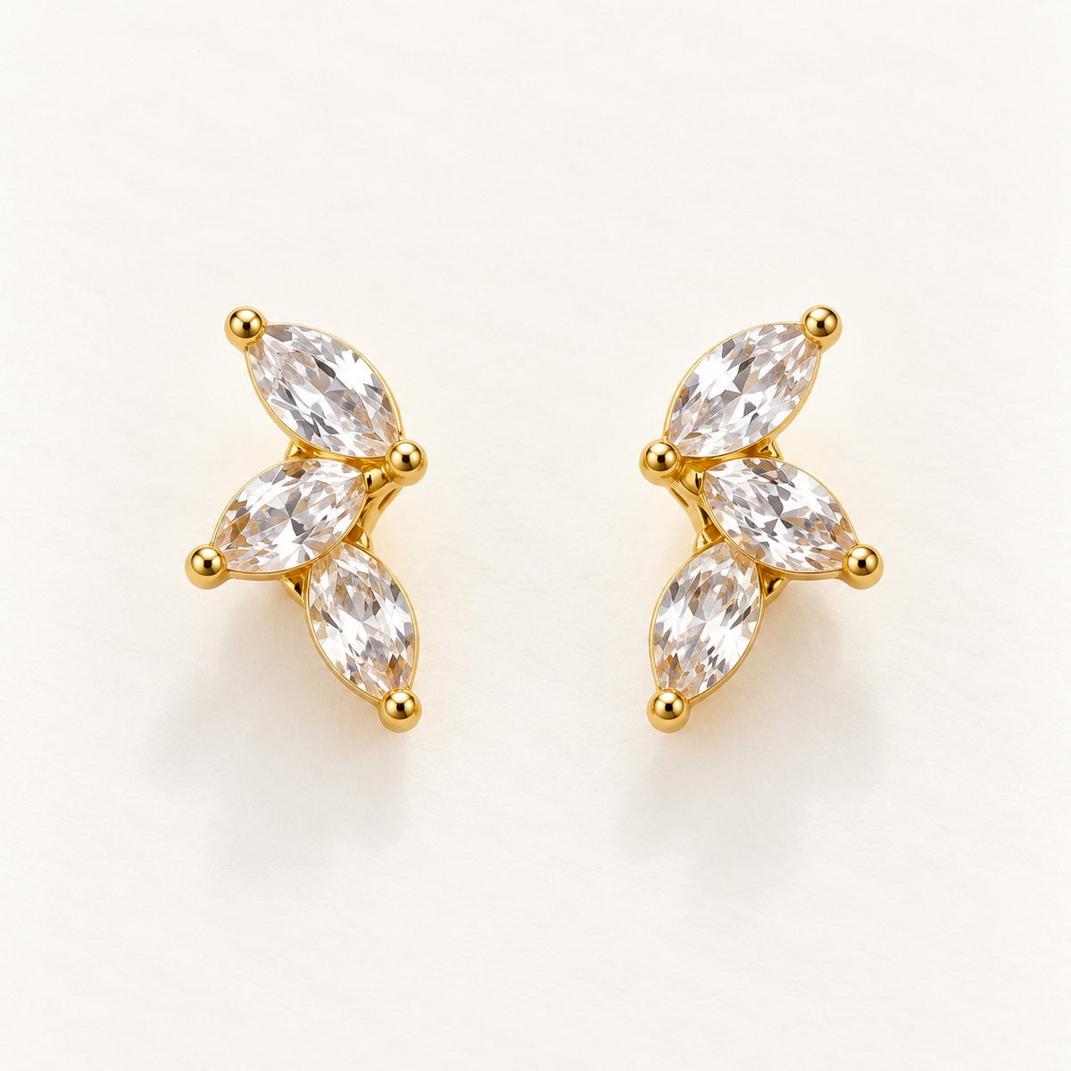 Crystal Leaf Studs – product photo