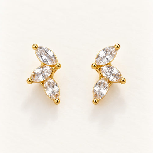 Crystal Leaf Studs – product photo