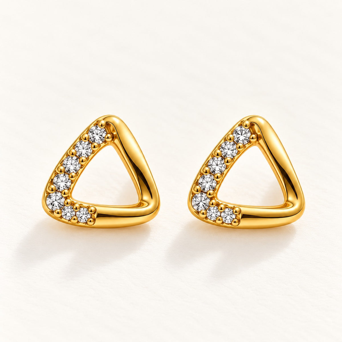 Crystal Triangle Studs – product photo