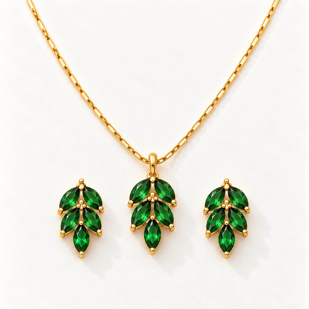 Emerald Leaf Set – product photo