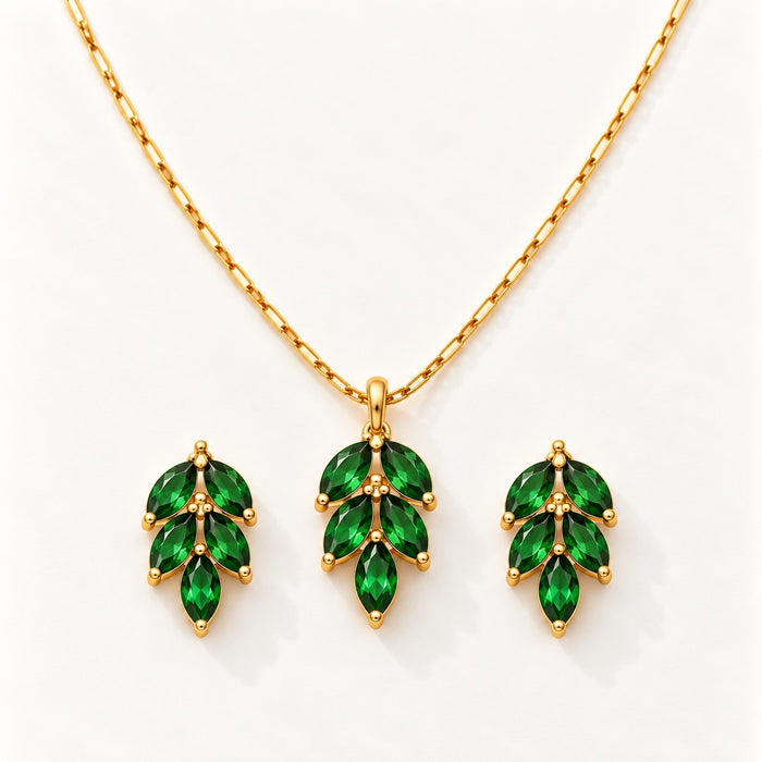 Emerald Leaf Set