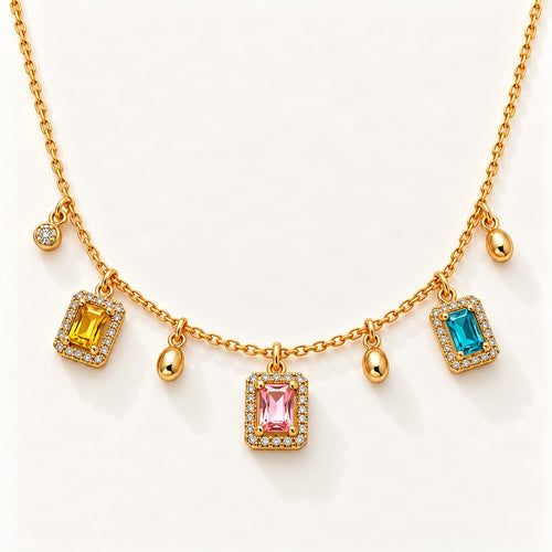Gem Charm Necklace – product photo