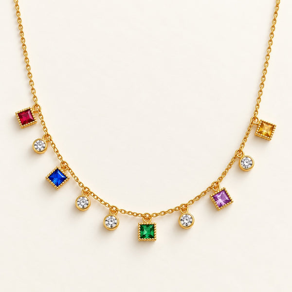 Gem Square Necklace