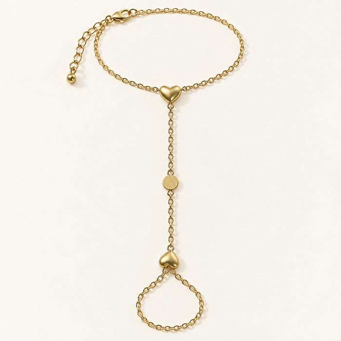 Golden Heart Hand Chain