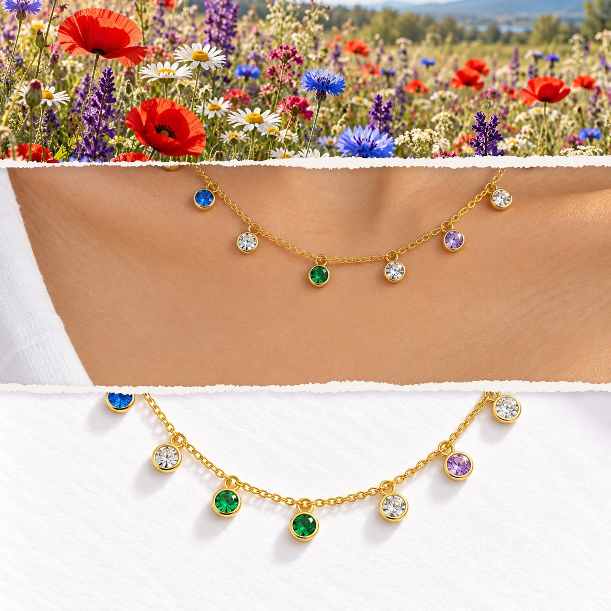 Jewel Drops Necklace – inspired by nature, worn