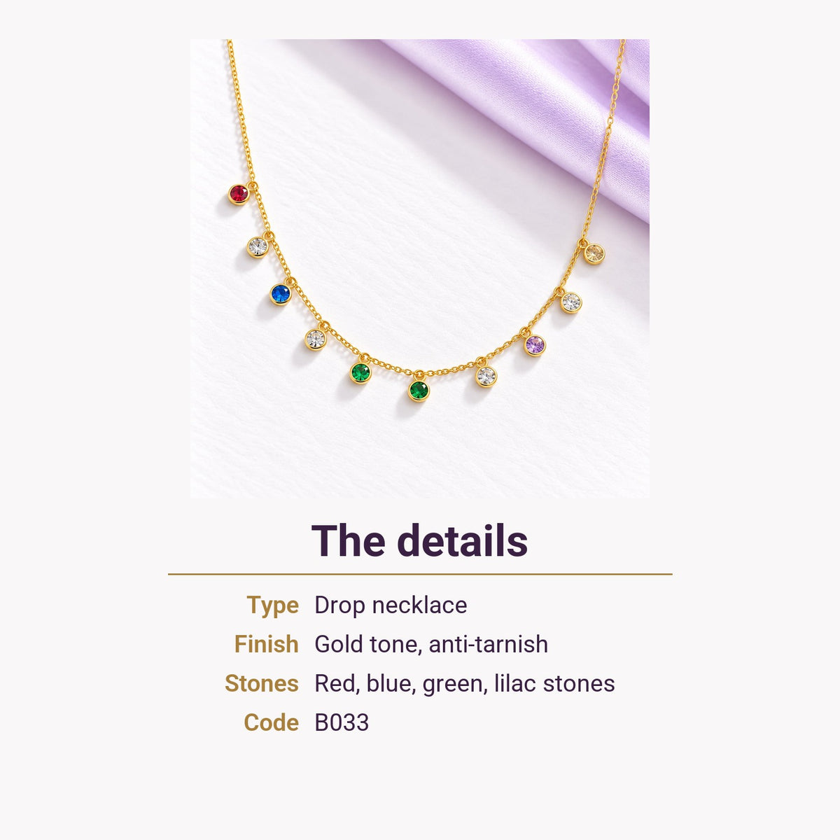 Jewel Drops Necklace – the details