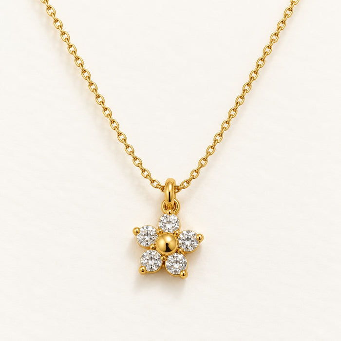 Little Crystal Flower Necklace