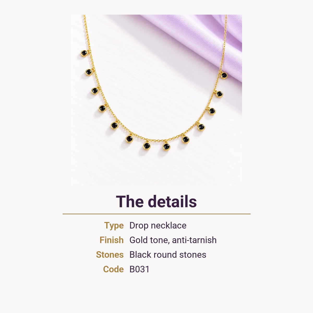 Midnight Drops Necklace – the details