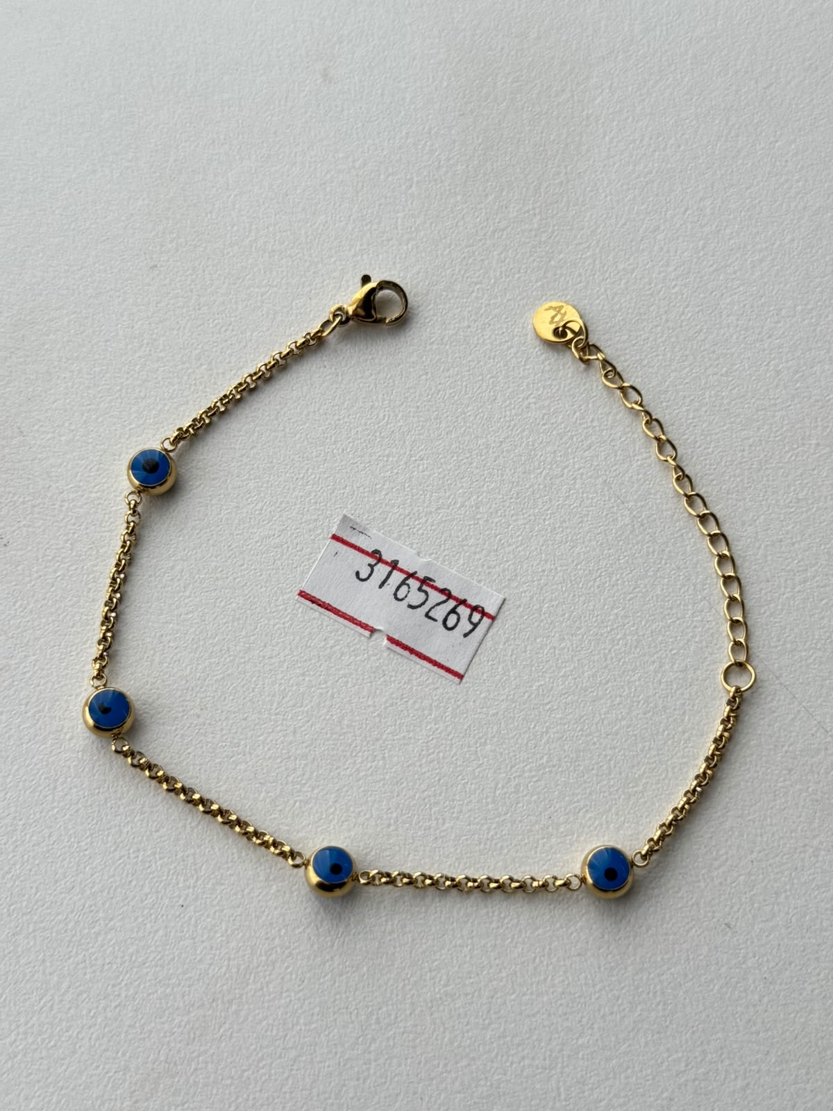 Blue Evil Eye Bracelet, real photo