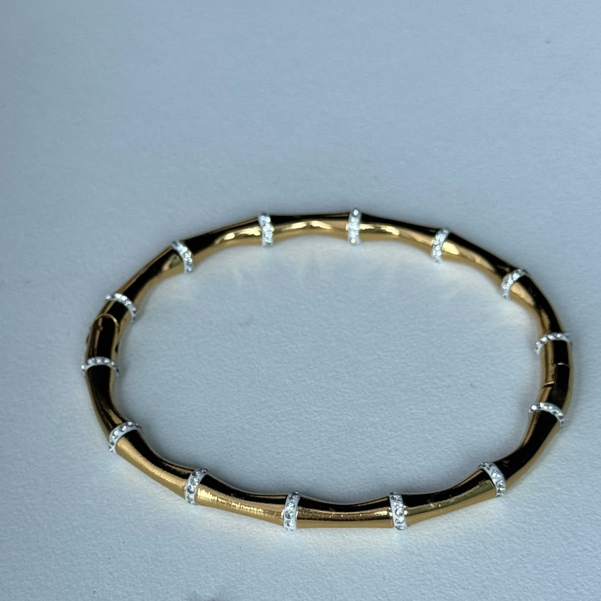 Crystal Bamboo Bangle, real photo