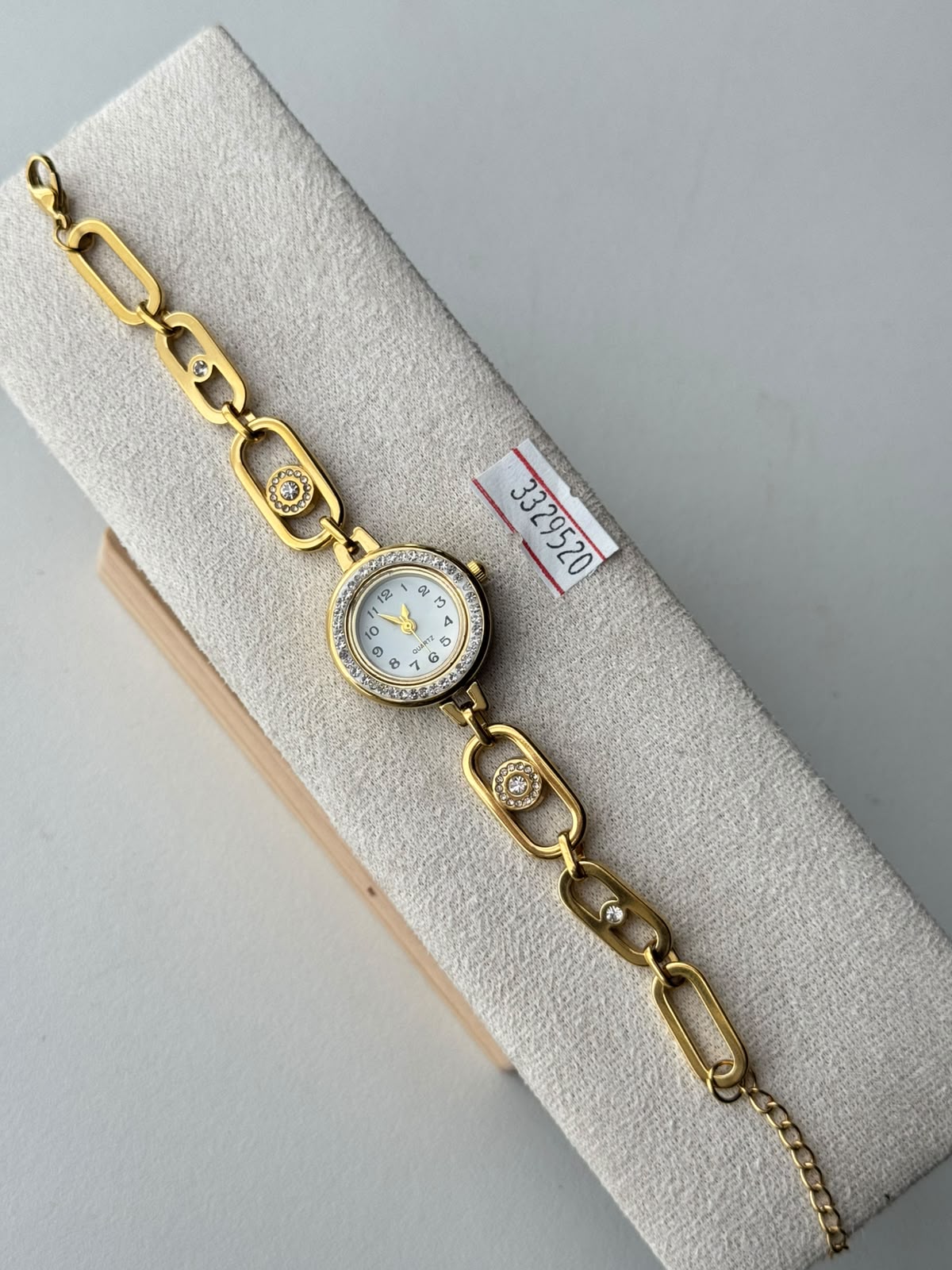Crystal Bezel Link Watch, real photo