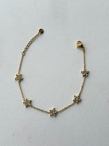 Crystal Flower Station Bracelet