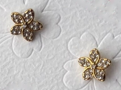 Crystal Flower Stud Earrings