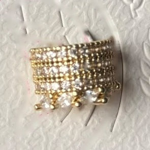 Crystal Fringe Wide Ear Cuff, real photo