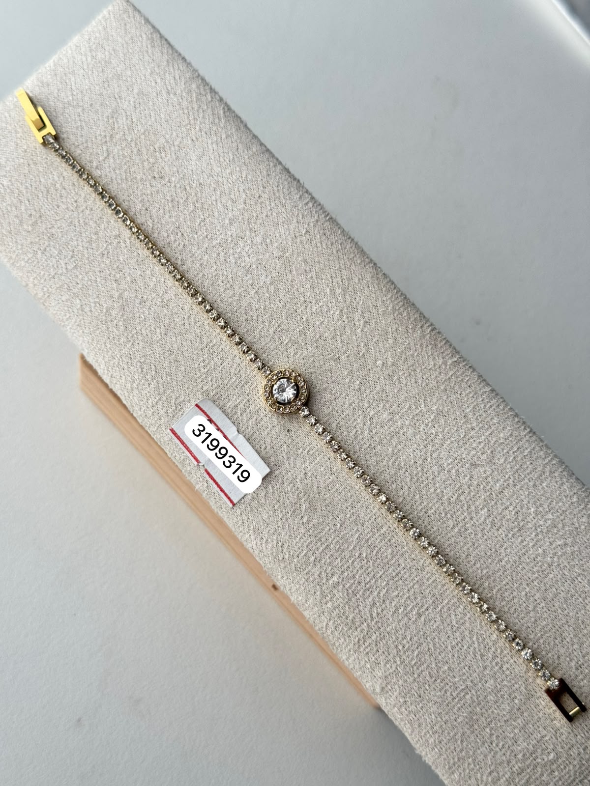 Crystal Halo Tennis Bracelet, real photo