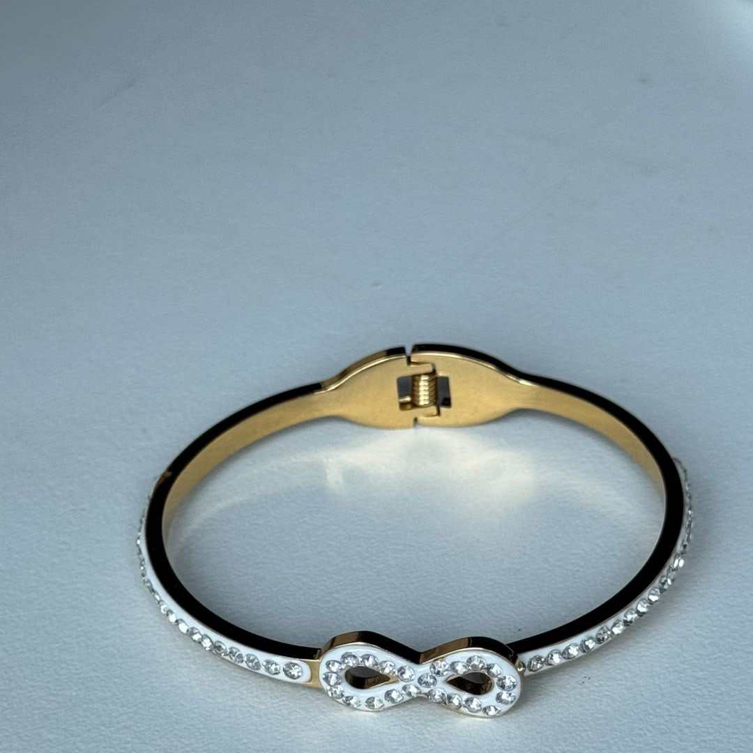 Crystal Infinity Bangle, real photo