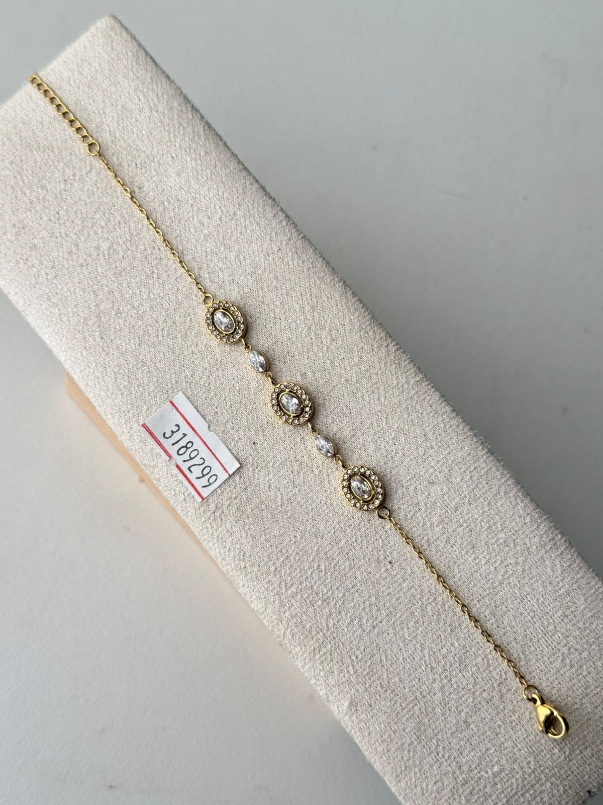 Crystal Oval Halo Bracelet, real photo
