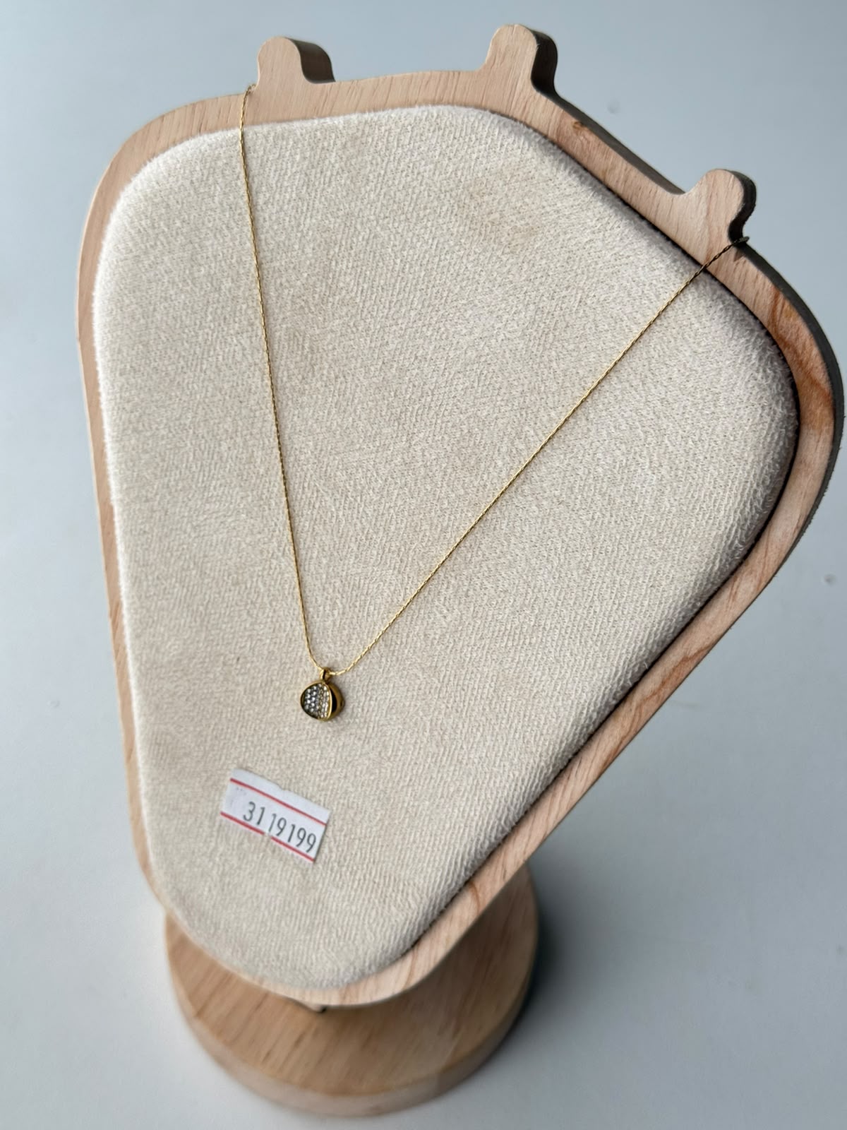 Crystal Pave Orb Necklace, real photo