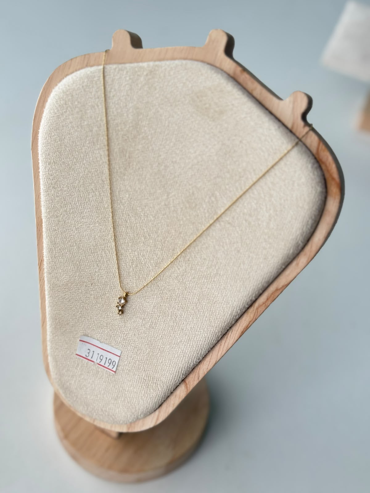 Crystal Trio Drop Necklace, real photo
