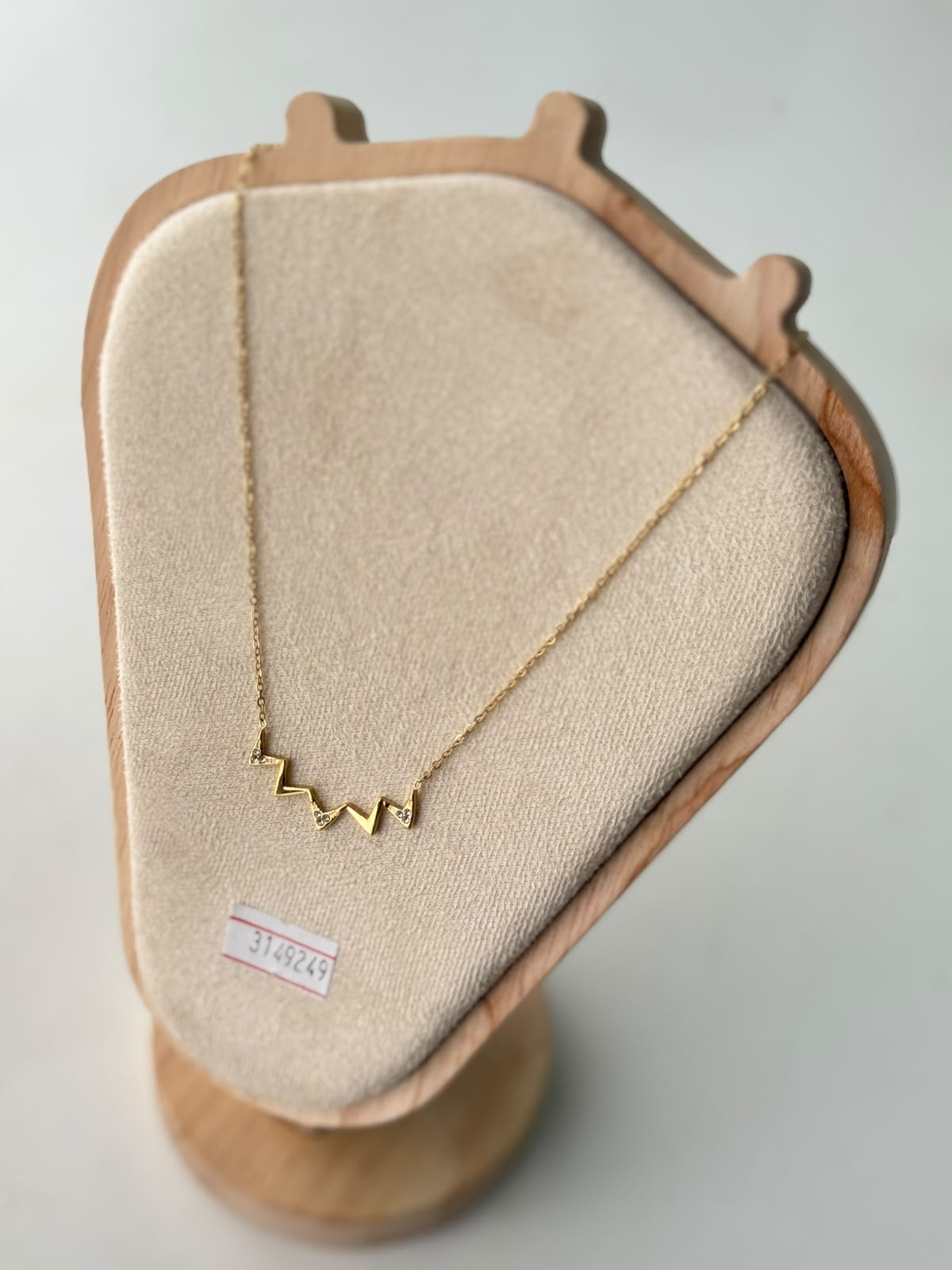 Crystal Zigzag Necklace, real photo