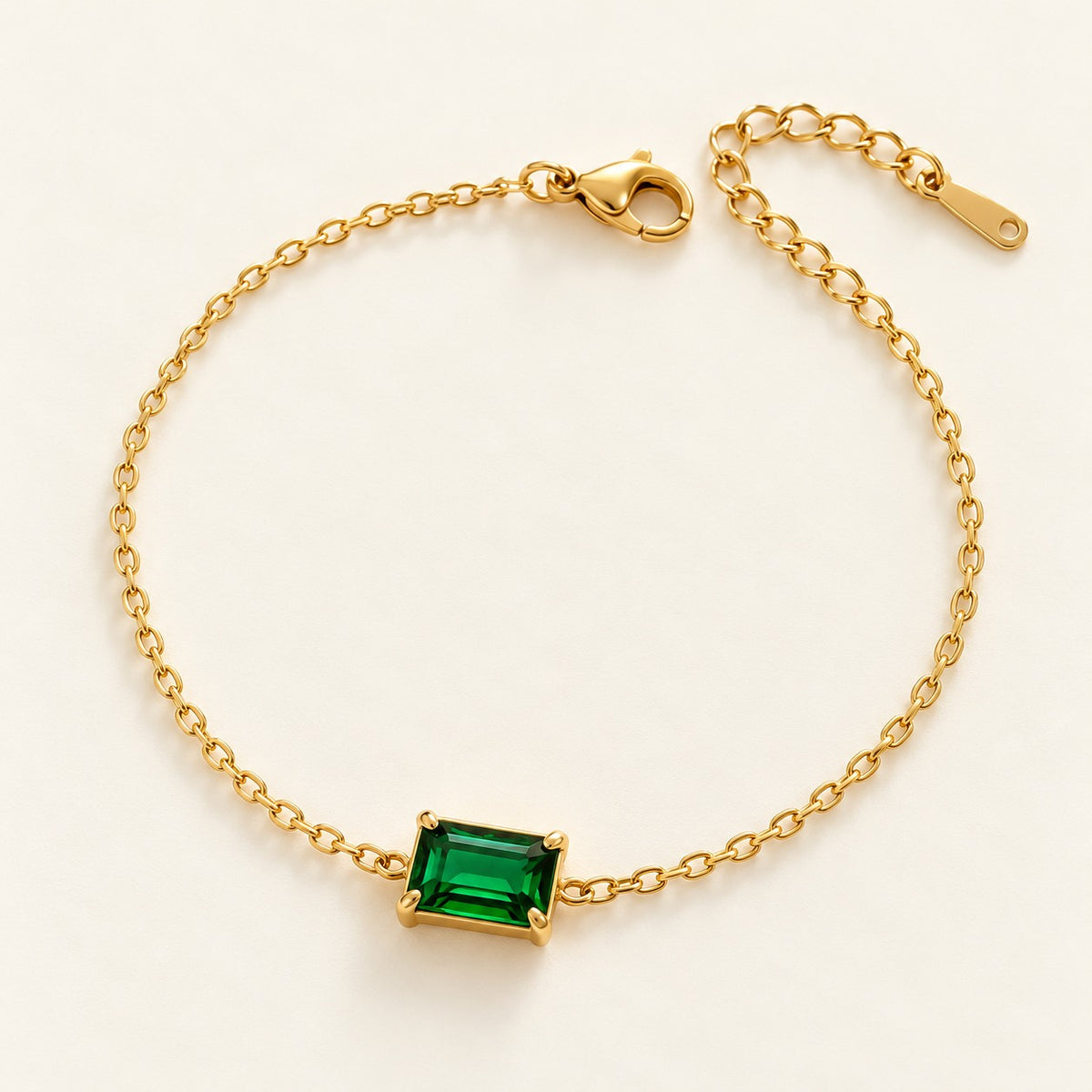 Emerald Baguette Bracelet