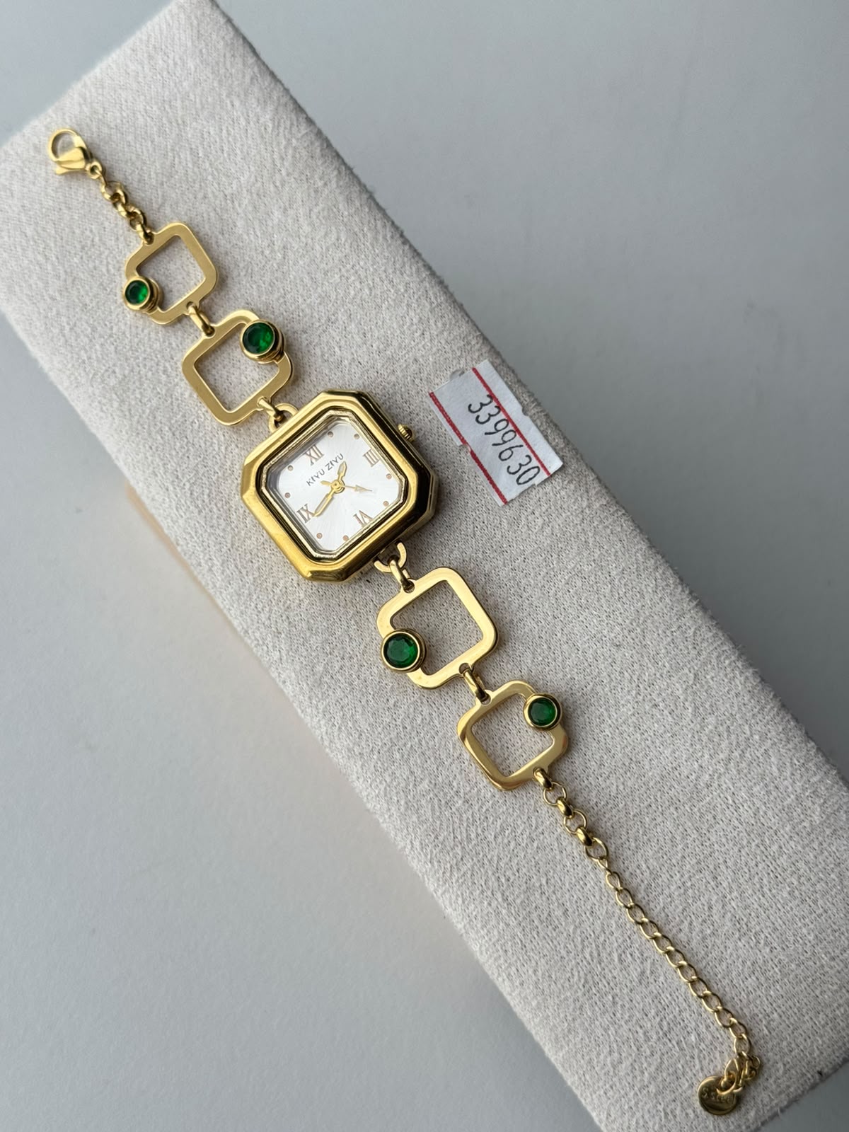 Emerald Square Link Watch, real photo