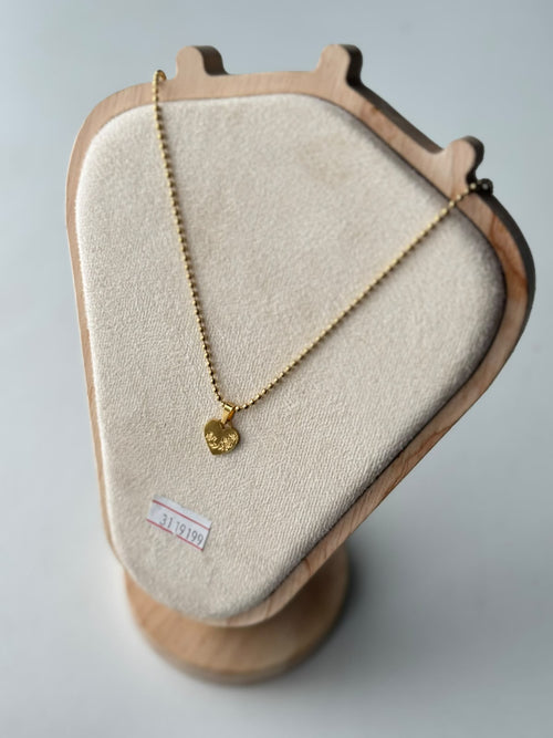 Engraved Heart Necklace, real photo