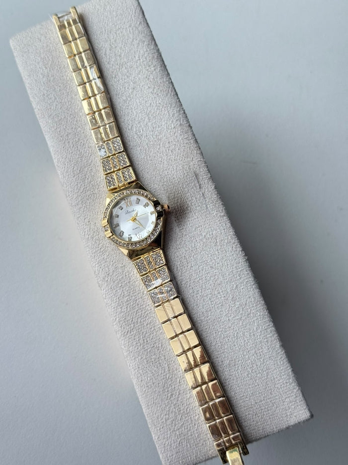 Faceted Stone Bezel Watch