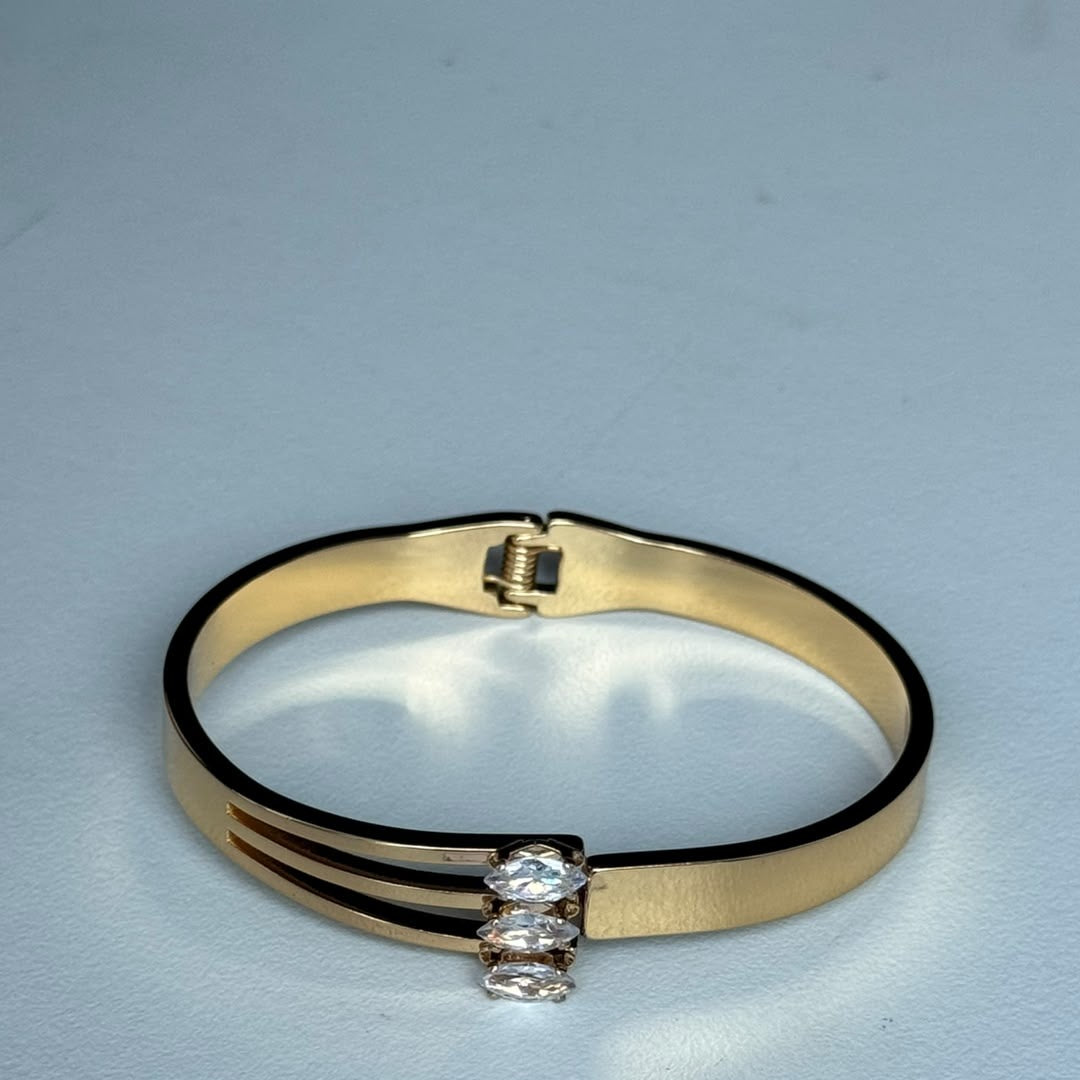 Marquise Trio Crystal Bangle, real photo