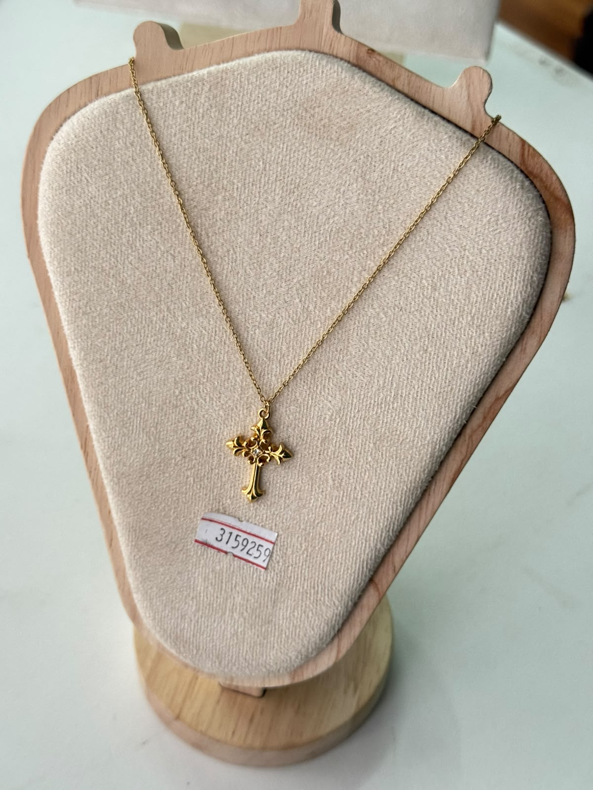 Ornate Cross Necklace, real photo