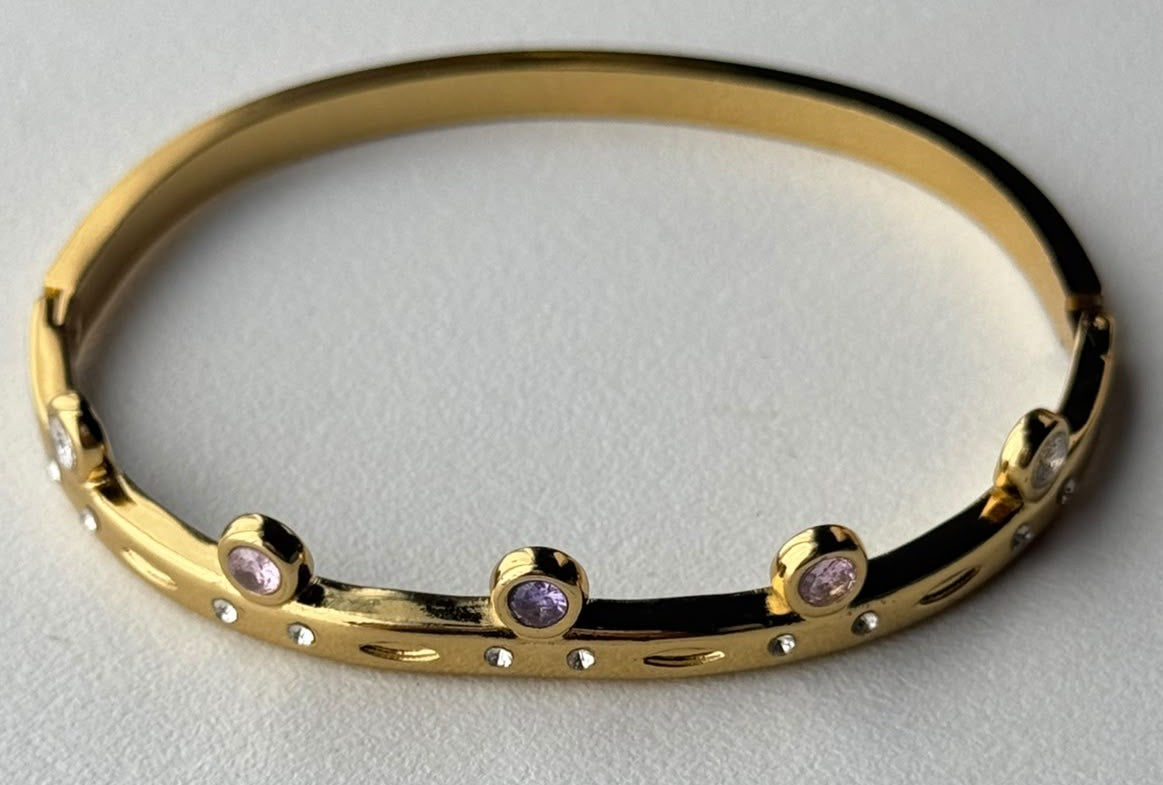 Pastel Five Stone Bangle, real photo