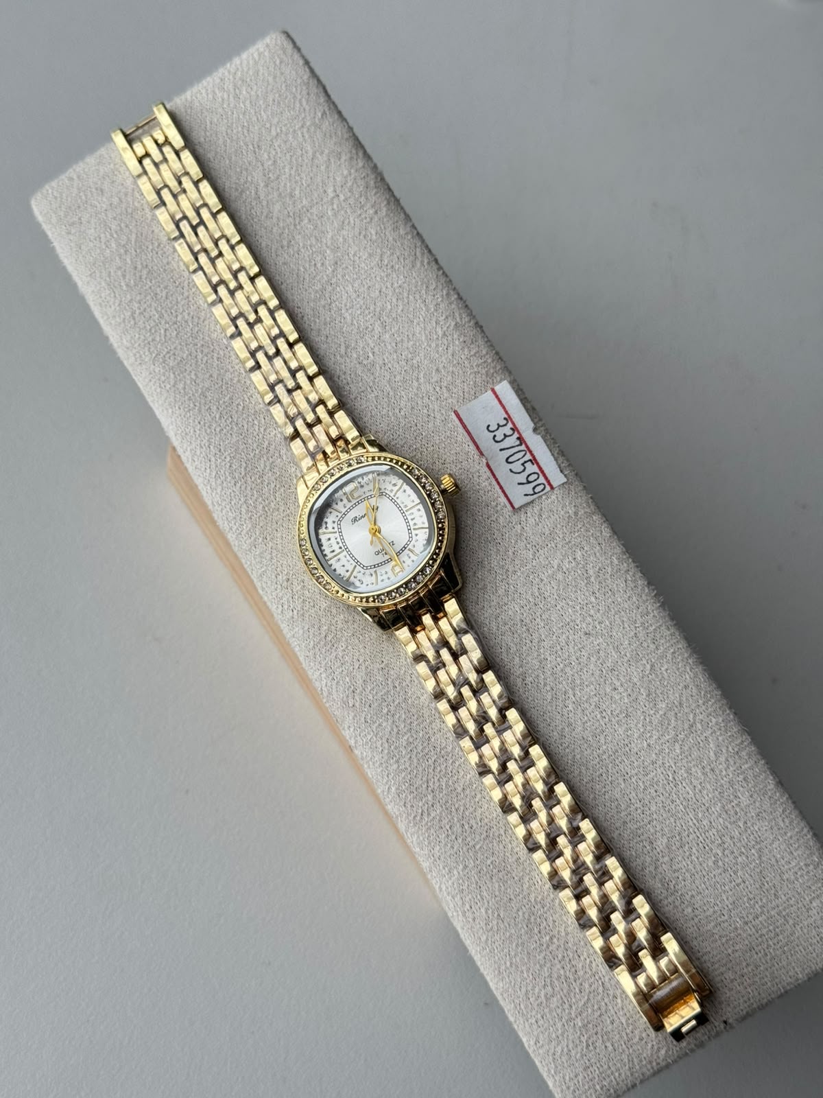 Silver Dial Stone Watch, real photo