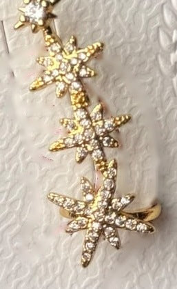 Starburst Climber Ear Cuff, real photo