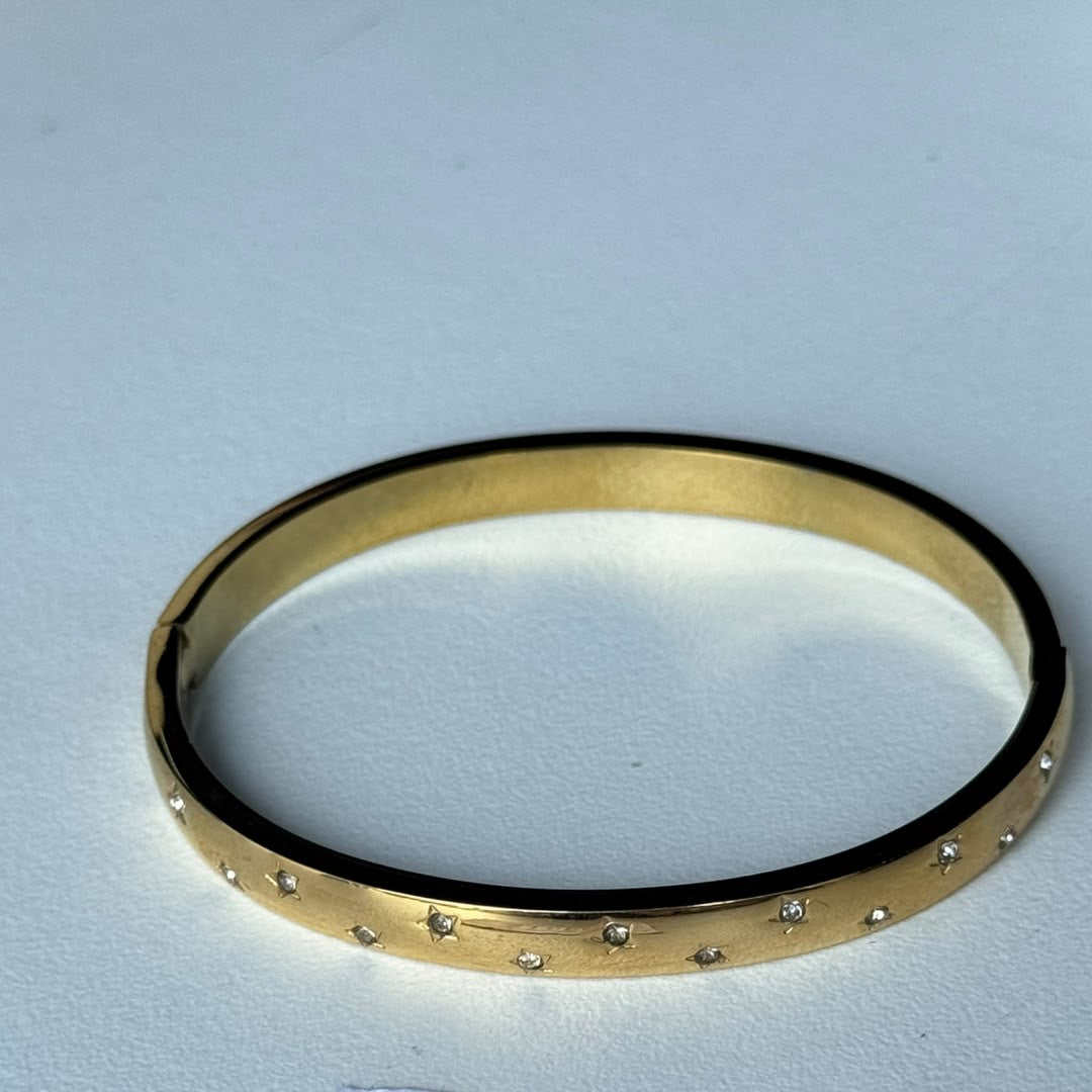 Starry Crystal Bangle, real photo