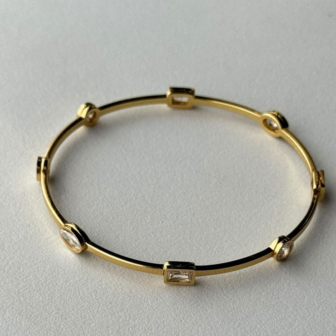 Stone Station Bangle in clear, real photo