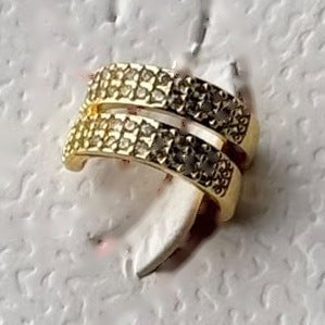 Textured Double Band Ear Cuff, real photo