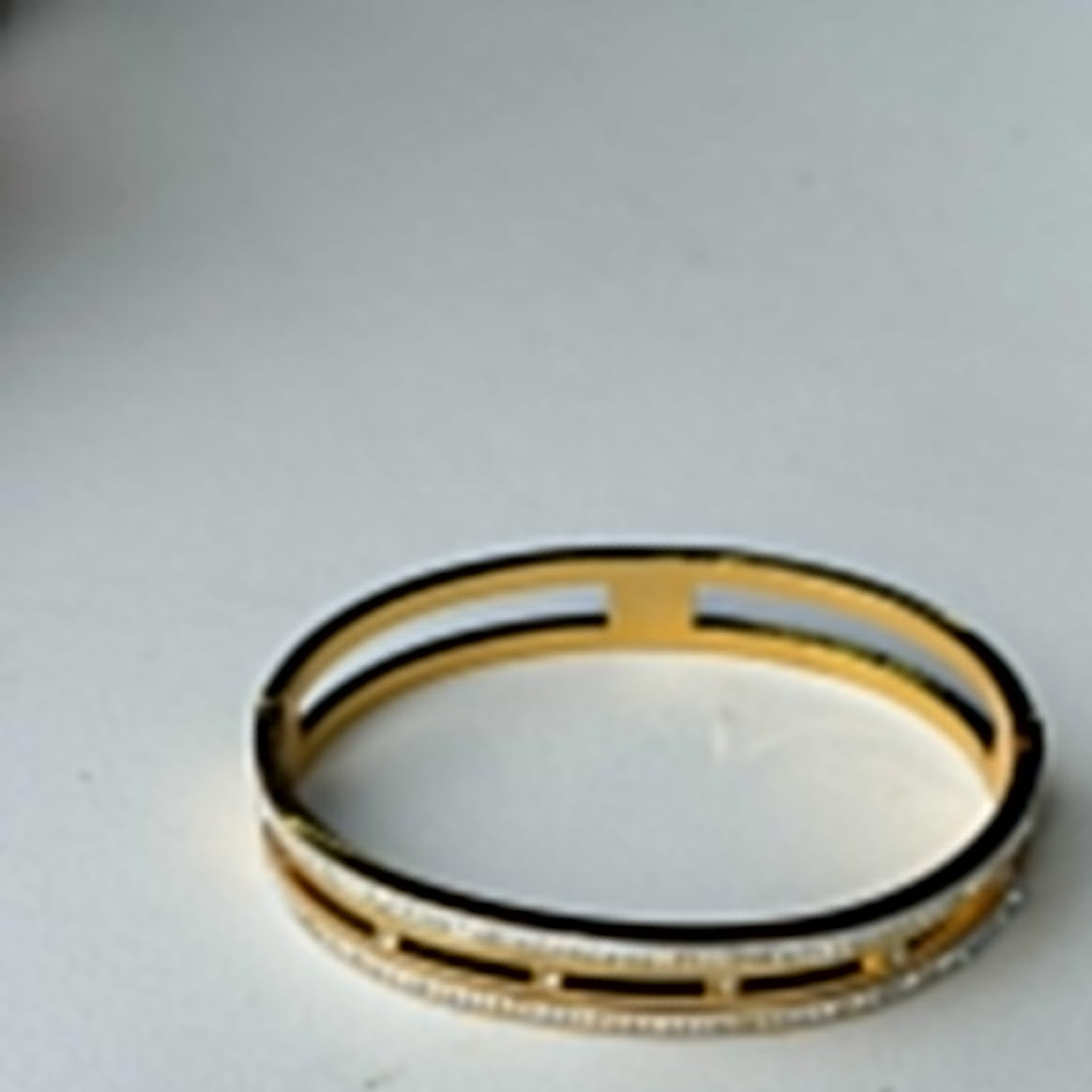 Triple Band Crystal Bangle, real photo
