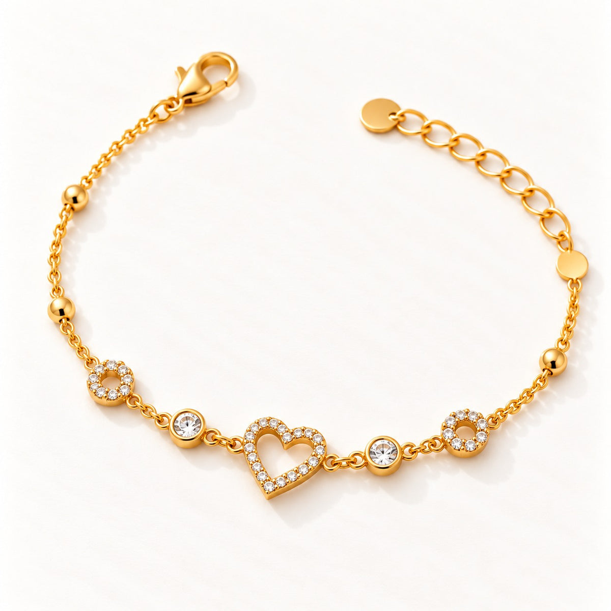 Open Heart Crystal Bracelet – product photo